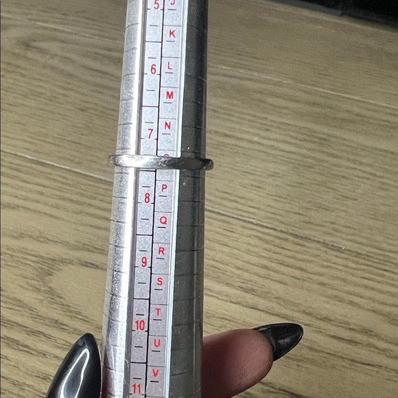 Lab Opal, CZ, and Tanzanite Gemstone Sterling Silver Ring - Picture 5 of 5